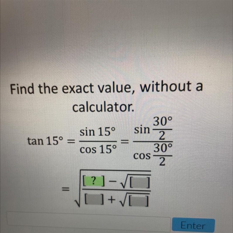 Find the exact value-example-1