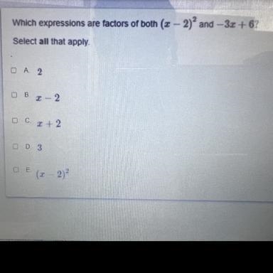 HELP PLEASE! what are the solutions of the equation (x-2)^2=3x+6-example-1