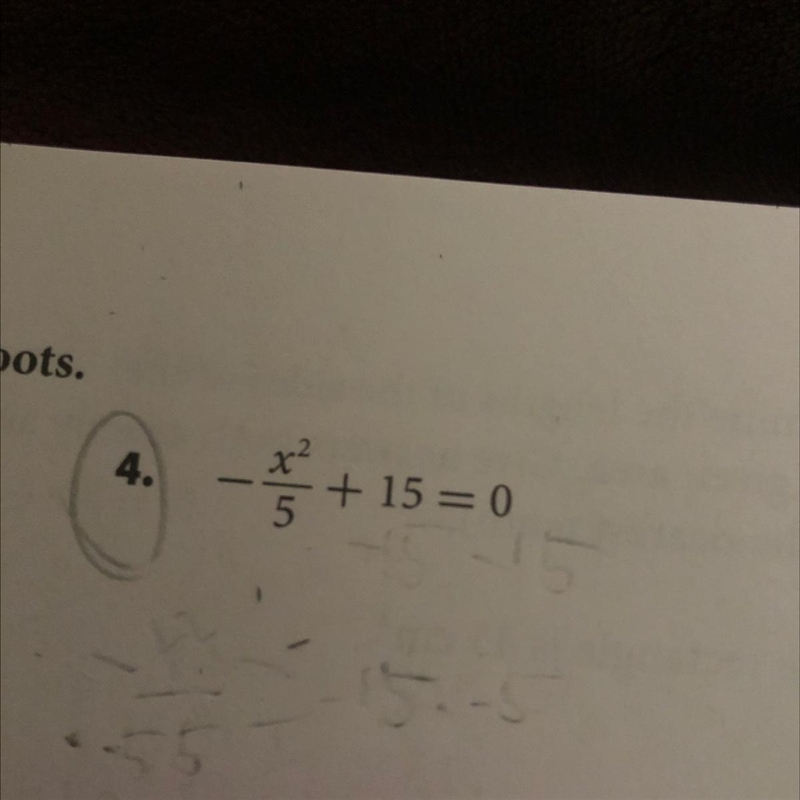 Solve the quadratic equation by taking square roots. Please show all work and not-example-1