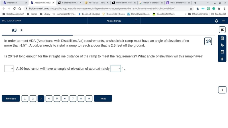 In order to meet ADA (Americans with Disabilities Act) requirements, a wheelchair-example-1