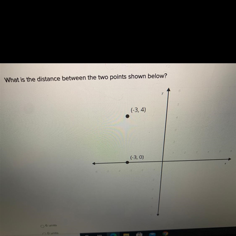 What is the distance between the two points shown below?-example-1