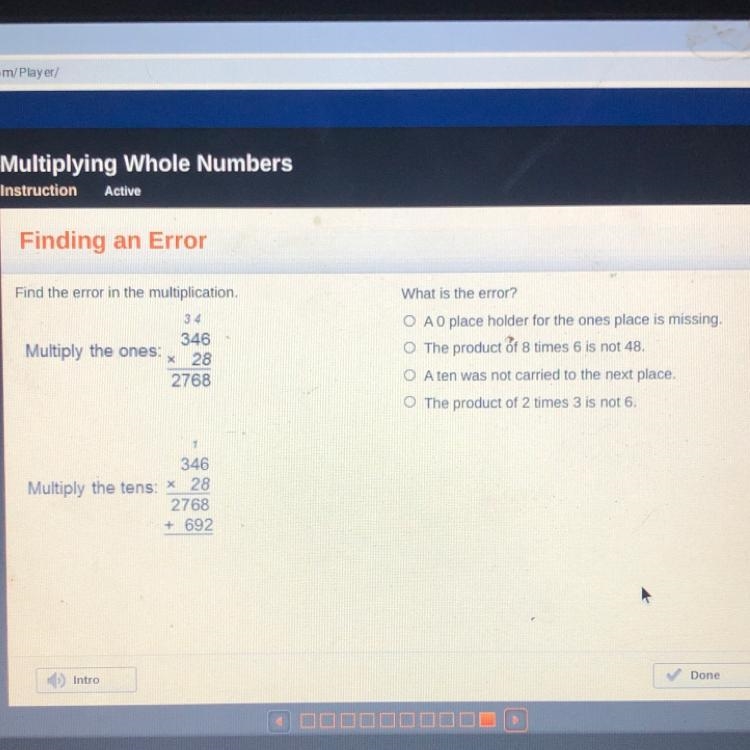 Find the error in the multiplication-example-1