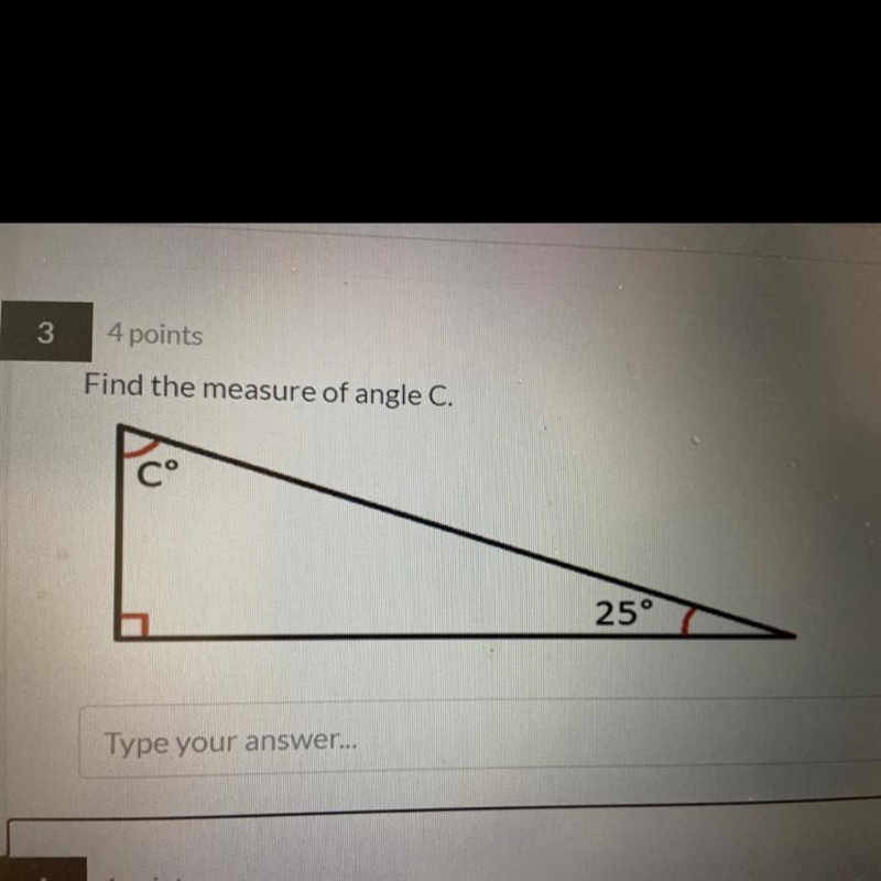 Find the measure of angle C-example-1