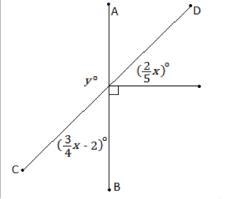 Find the values for x and y using the diagram below. Explain what geometric relationships-example-1