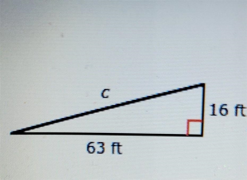 What is the length of the hypotenuse ​-example-1