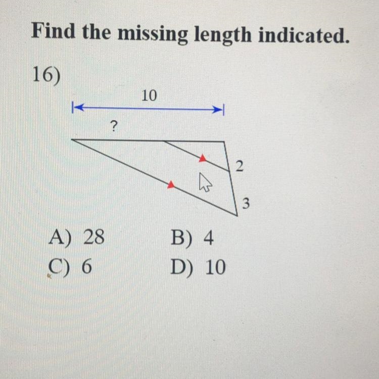 Find the missing length indicated. Hey can someone help me out?-example-1