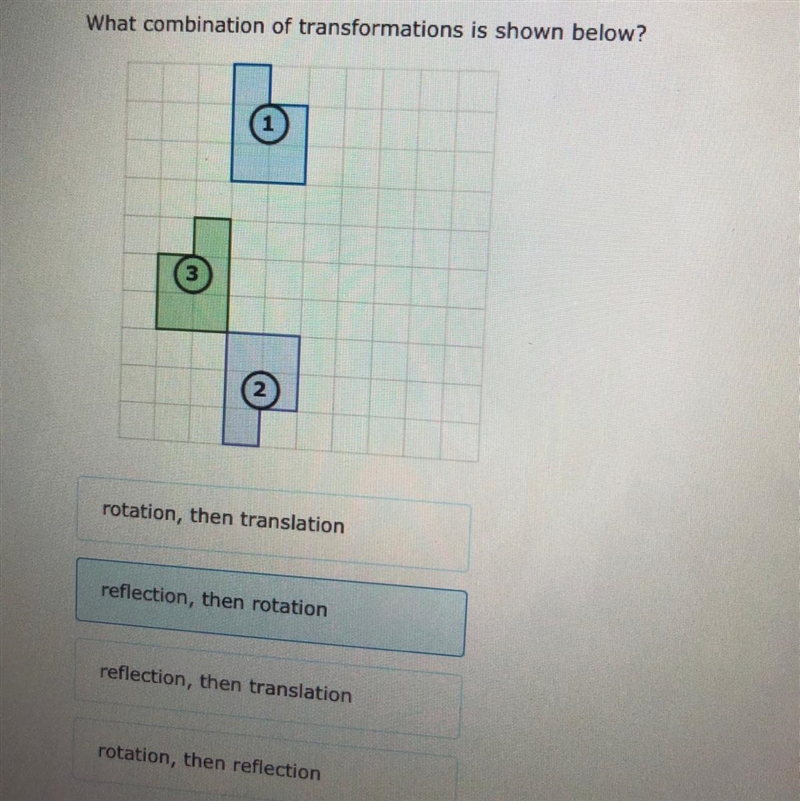 What combination of transformations is shown below?-example-1