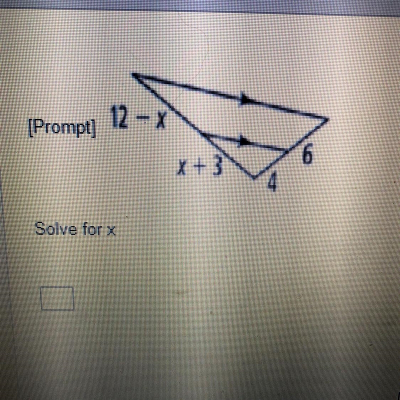 12-x 6 x+3 4 Solve for x-example-1