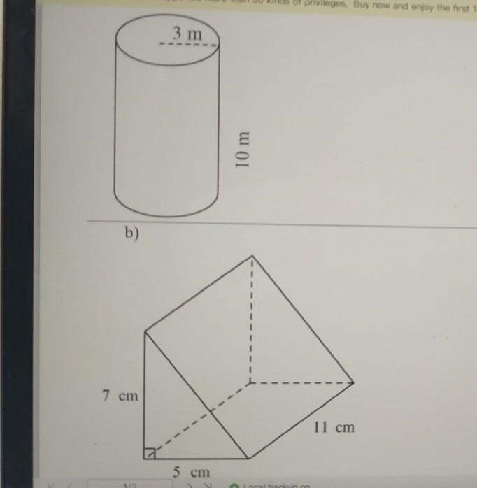 Help ASAP 10 POINTS find surface area and volume​-example-1