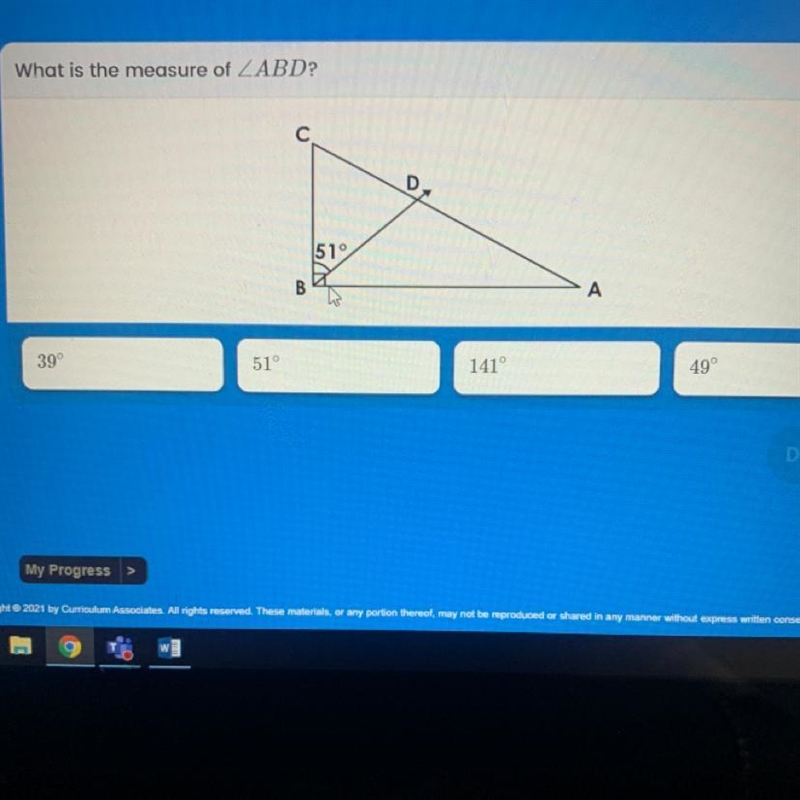 What is the measure of ABD?-example-1