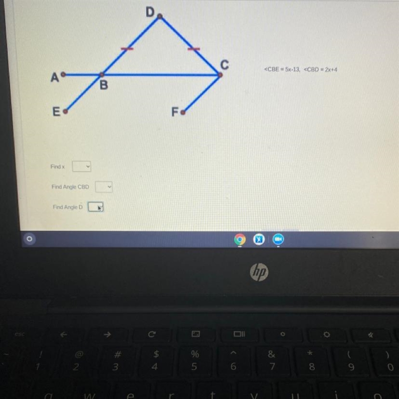 Find x Find Angle CBD Find Angle D-example-1