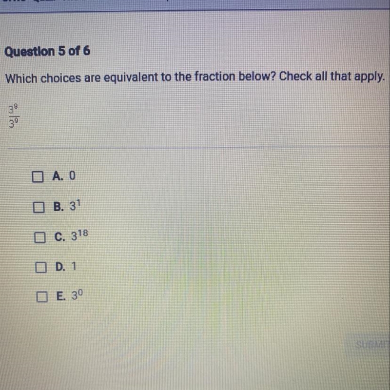 Which choices are equivalent to the fraction below? Check all that apply. 39 A. O-example-1