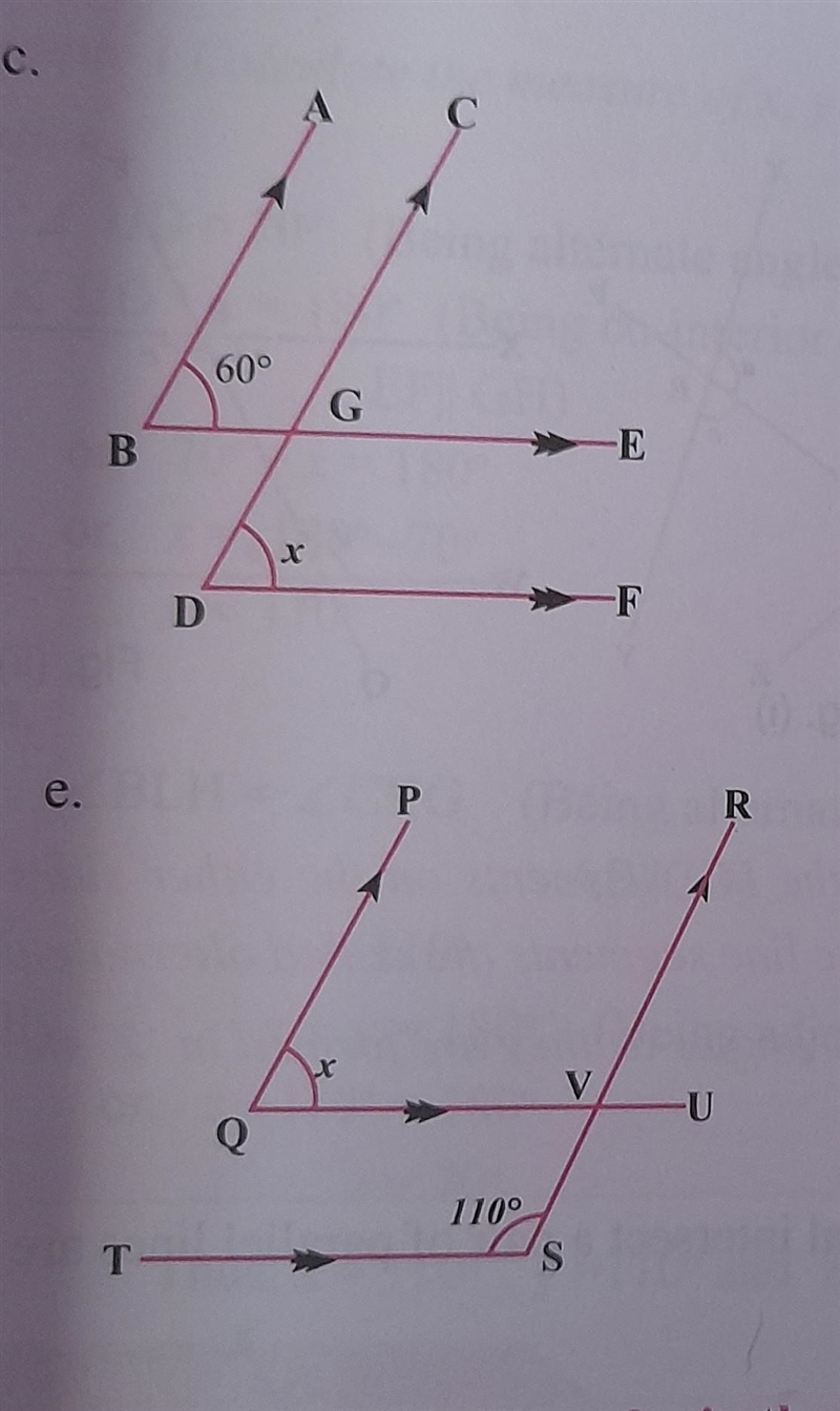 Find the value of x in each of the following (please do it step by step and don't-example-1