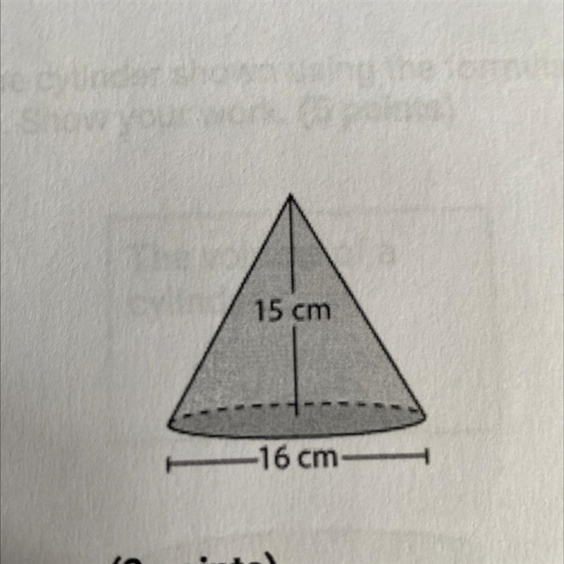 15 cm 16 cm Part 1: Find the radius of the cone. (2 points)-example-1