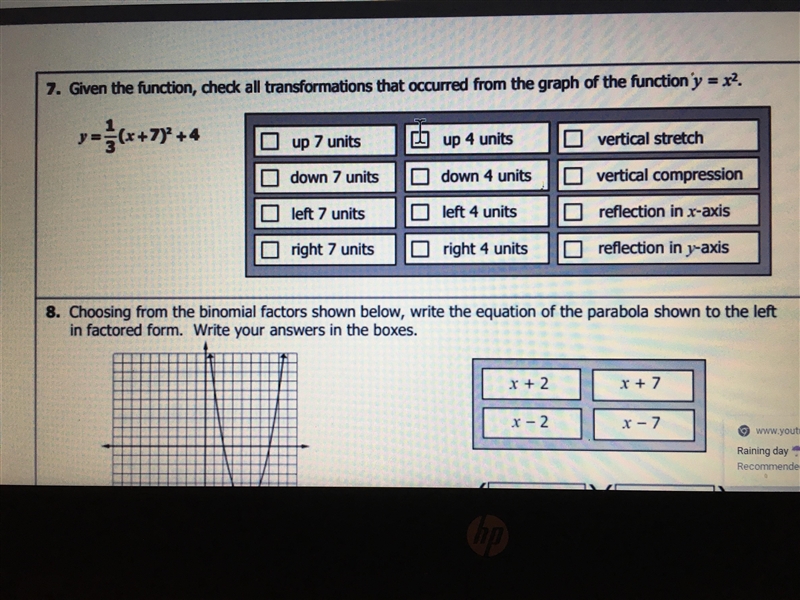 Given the function, check all transformations that occurred from the graph of the-example-1