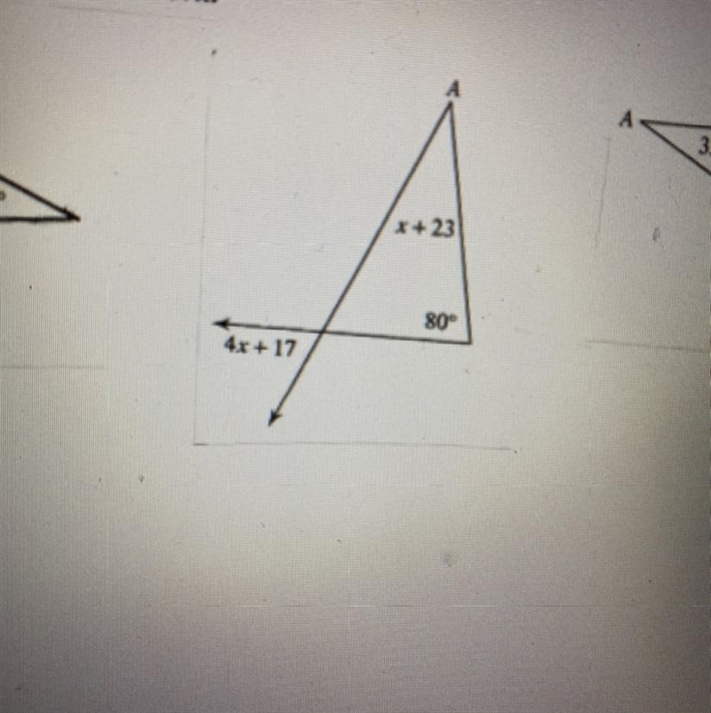 Find the value of x. Show your work congruent triangles-example-1