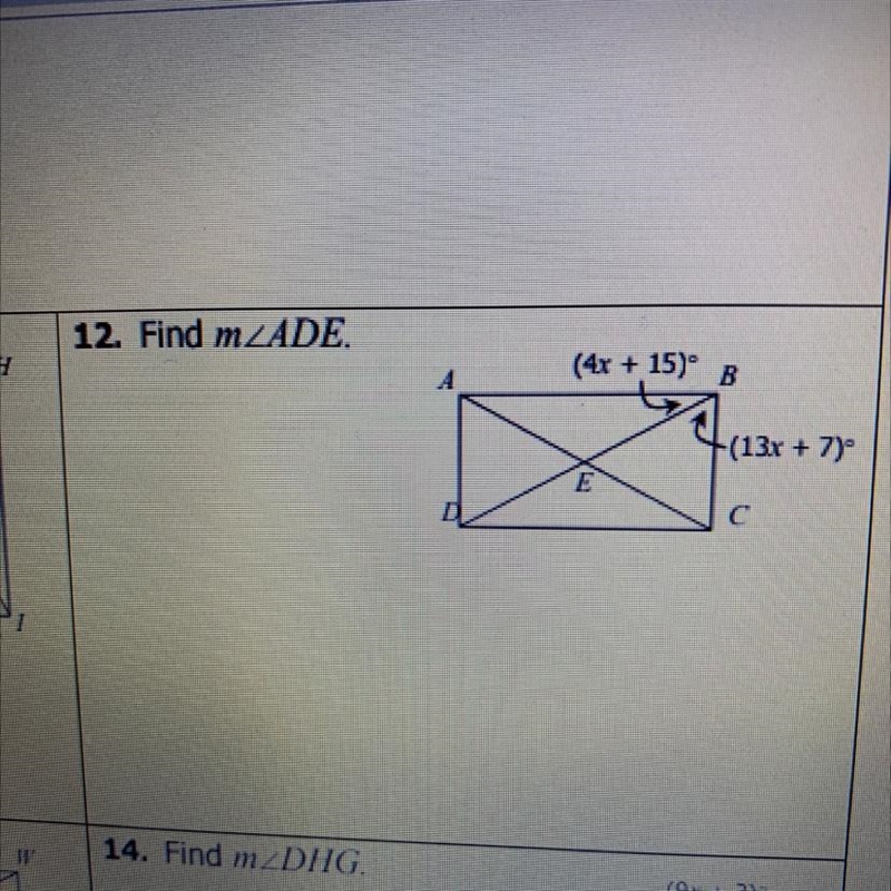 Number 12. Find angle ADE-example-1