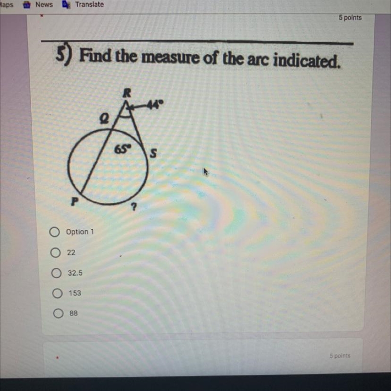 Find the measure of the arc indicated.-example-1