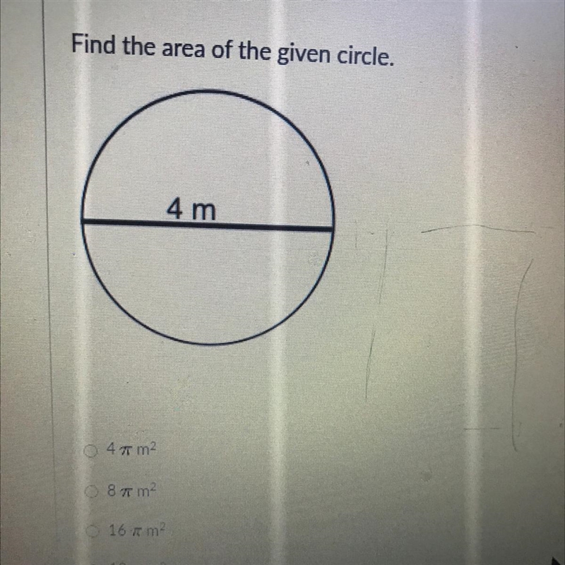 Find area of circle-example-1