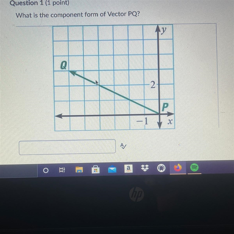 What is the component form of vector PQ?-example-1