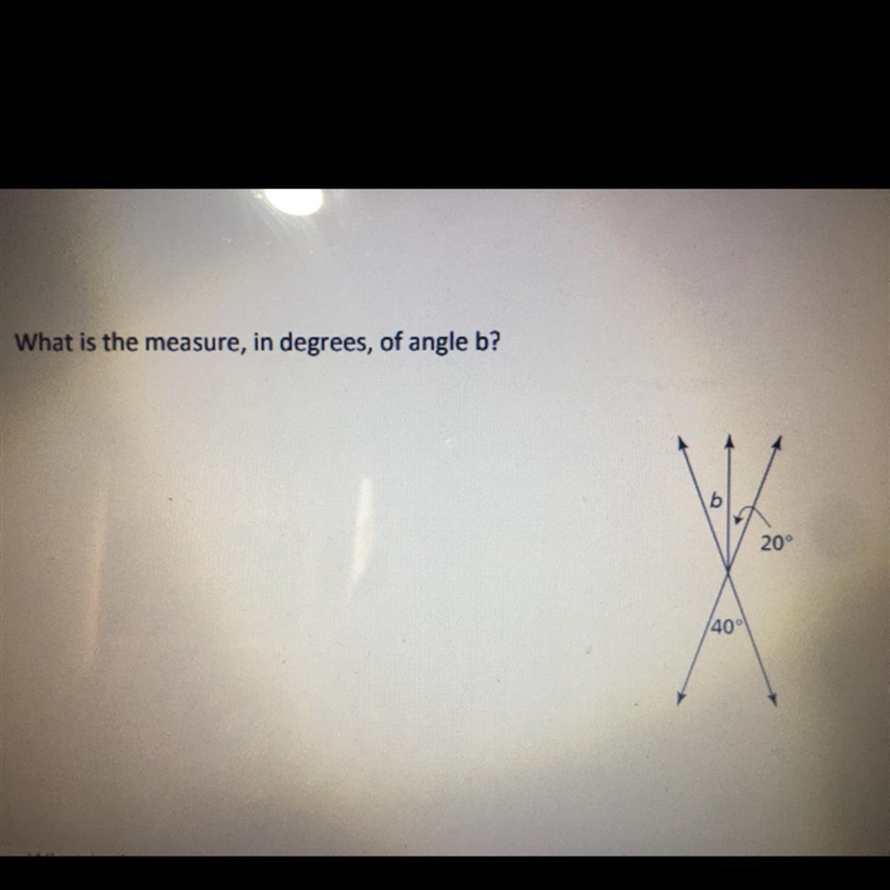 What is the measure, in degrees, of angle b?-example-1