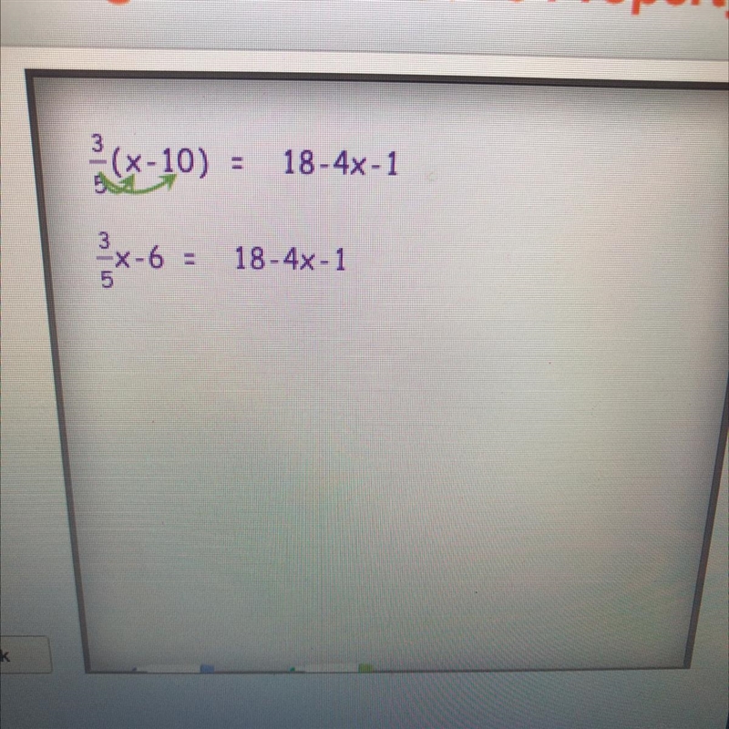 Step 2: Combine like terms that are on the same side of the equation. Which terms-example-1