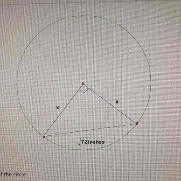 Find the length of the radius of the circle. A) 2 inches B B) 3 inches ) 6 inches-example-1