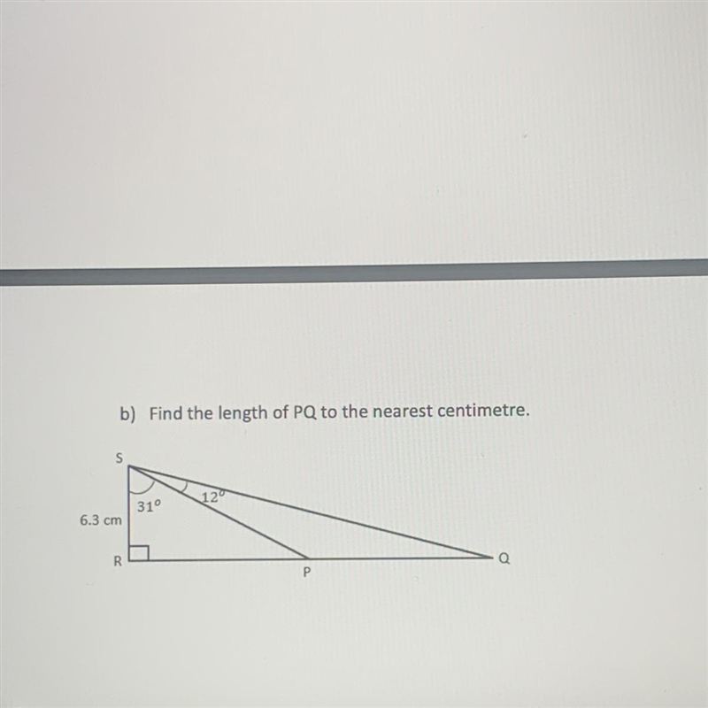 Find the length of PQ to the nearest centimetre.-example-1