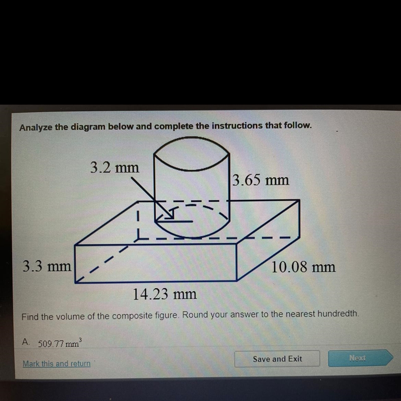 Find the volume of the composite figure. Round your answer to the nearest hundredth-example-1