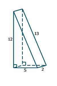 Find the surface area of the right triangular prism (above) using its net (below). units-example-1