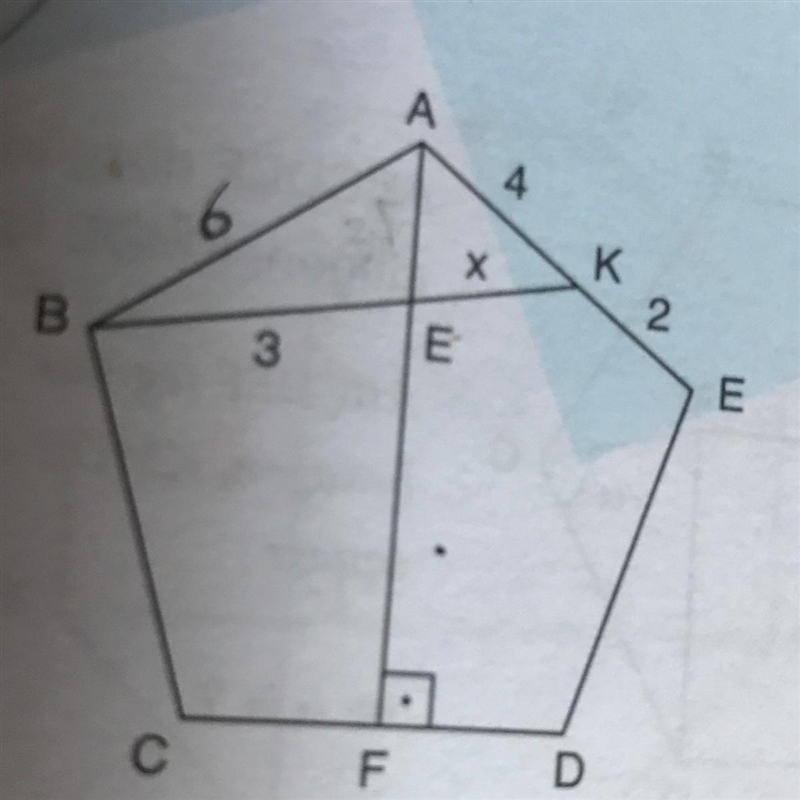 ABCDE is aregular pentangon X=?-example-1