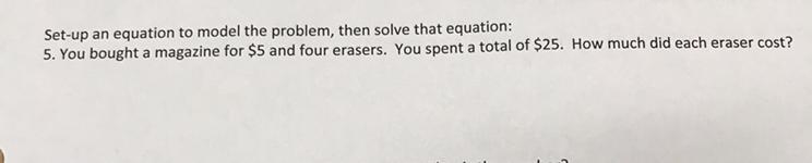 Set-up an equation to model the problem, then solve that equation: You bought a magazine-example-1