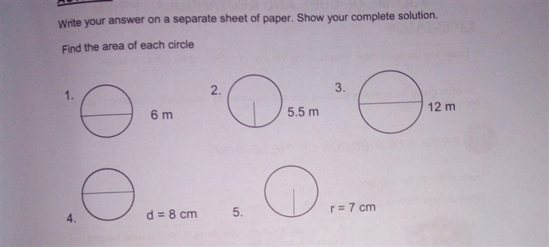 Find the area of each circle ​-example-1