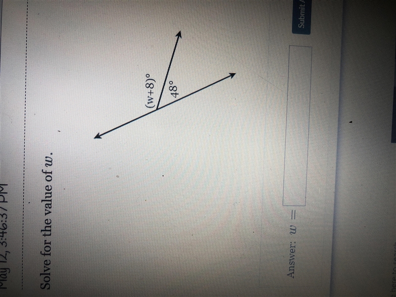 Slove doe the value of w-example-1