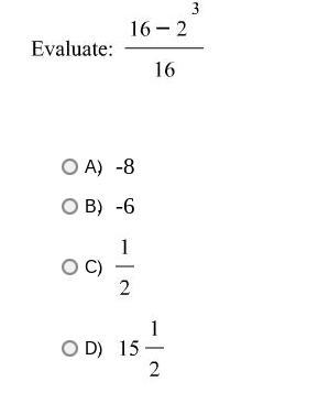 16 - 2 to the 3rd power over 16-example-1