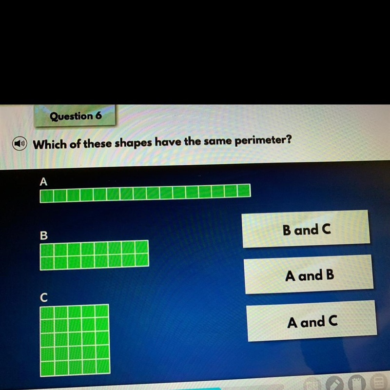 Which of these shapes have the same perimeter-example-1