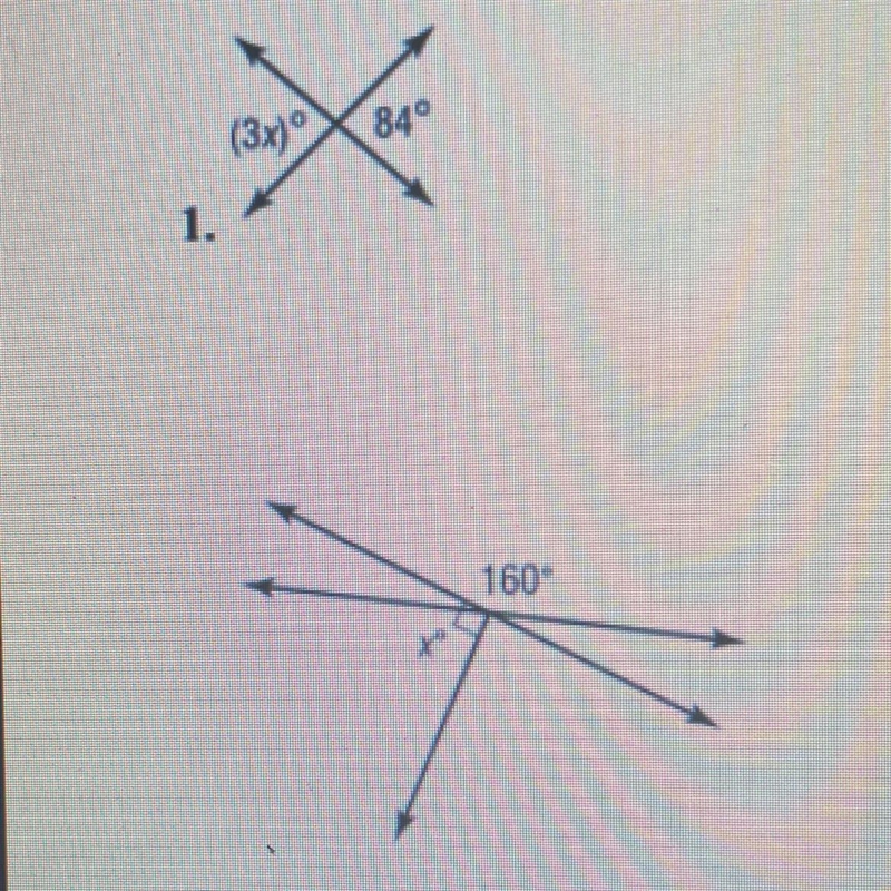 Find the value of x in each figure. Show work-example-1