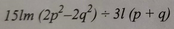 Factorise the expressions and divide them as directed.​-example-1