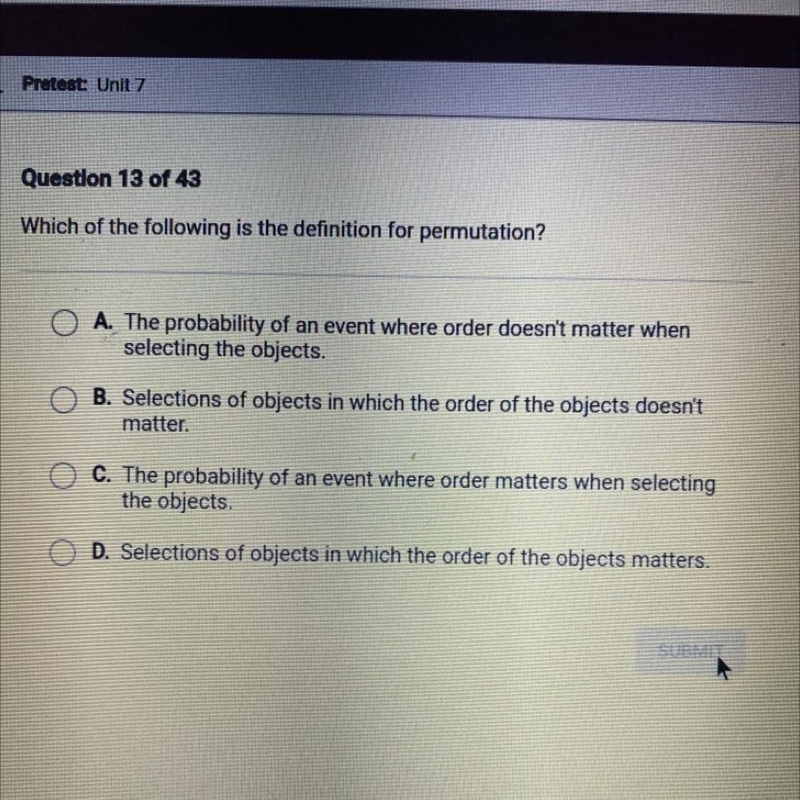 Which of the following is the definition for permutation?-example-1