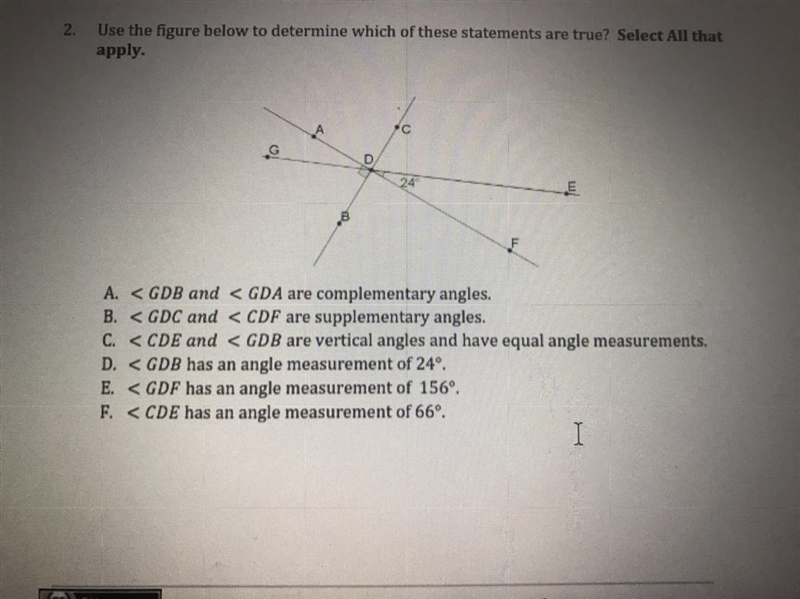 Use the figure below to determine which of these statements are true? Select All that-example-1