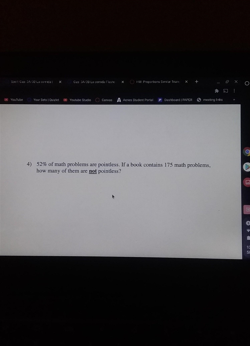 my teacher would like me to solve this using fraction ex:(345/x=727/2355) (just a-example-1