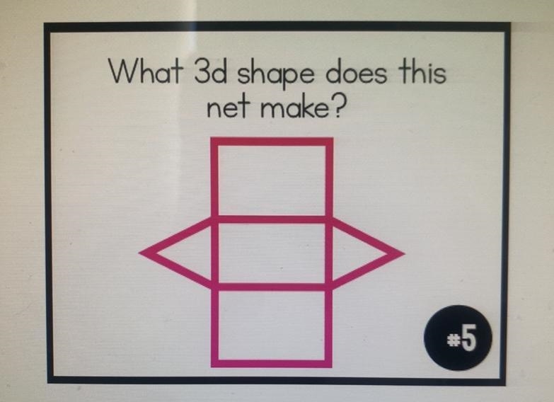 What 3d shape does this net make? a. rectangular prism b. triangular prism c. triangular-example-1