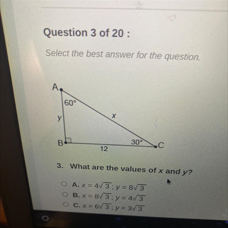 What are the values of x and y-example-1