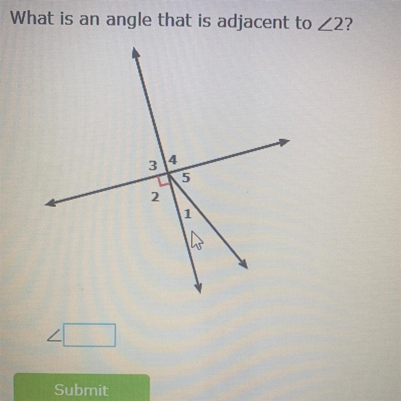 What is an angle that is adjacent to <2? (PLEASE)-example-1