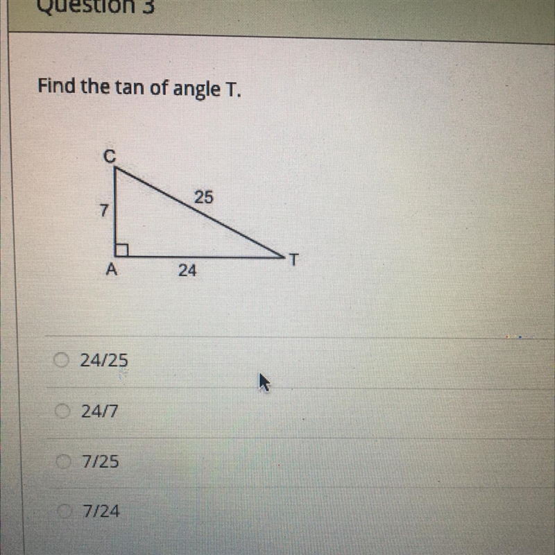 Find the tan of angle T....-example-1