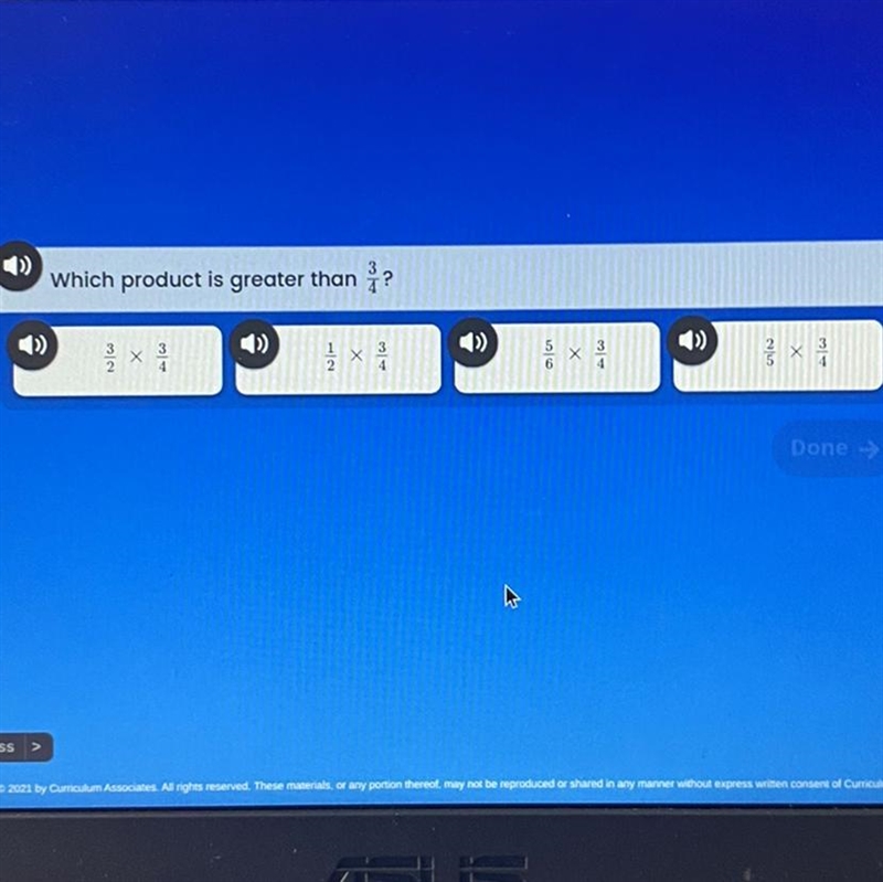 Which product is greater than 3/4?-example-1