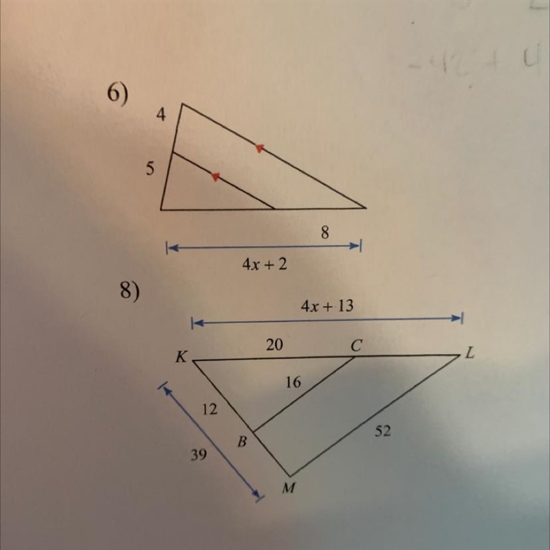 Find x in this similar triangles-example-1