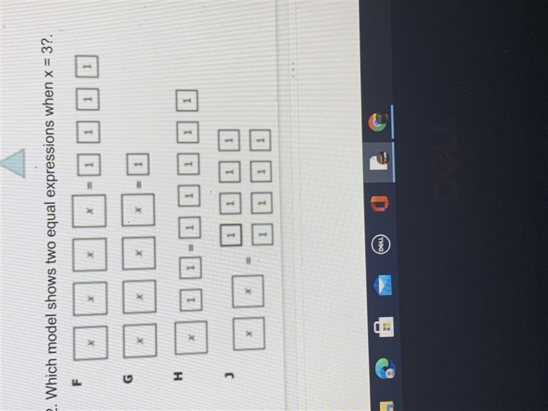 Which mode shows two equal expressions when X = 3 ?-example-1