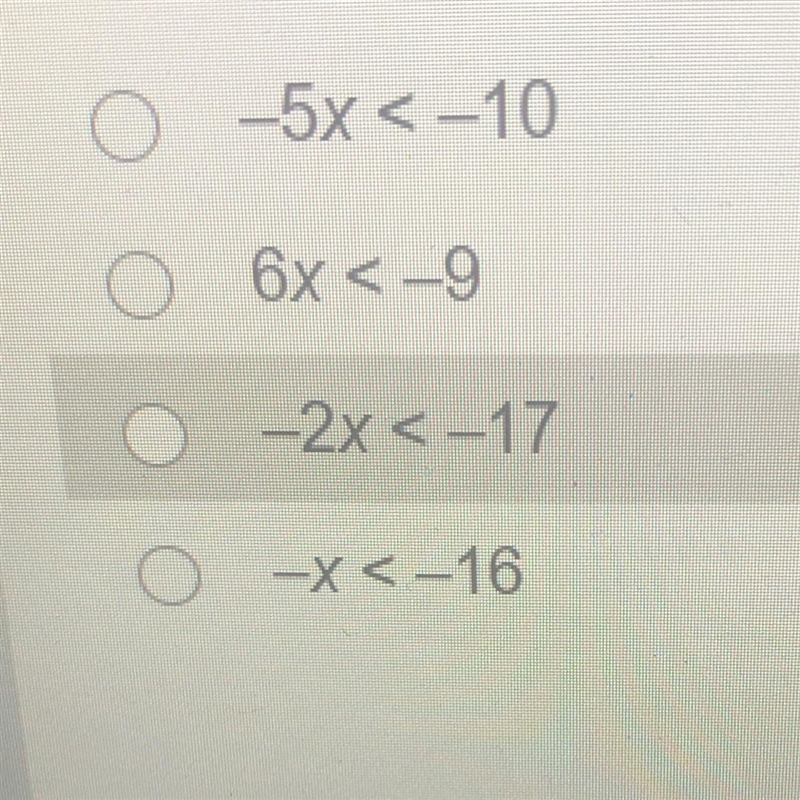 Which if the following is equivalent to 7-2(x+2)<-4-3(1-x)-example-1