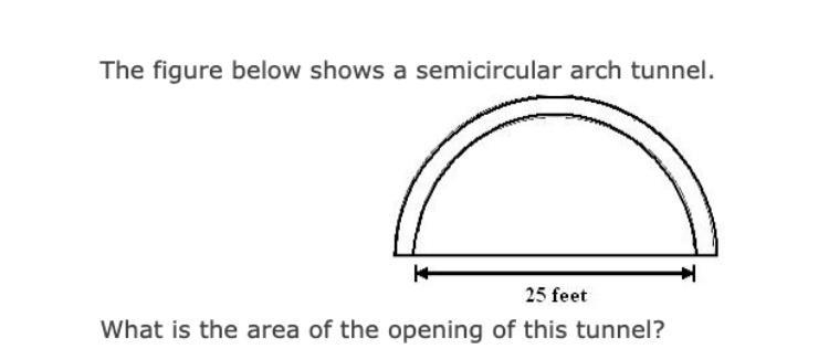 The figure below shows a semicircular arch tunnel-example-1